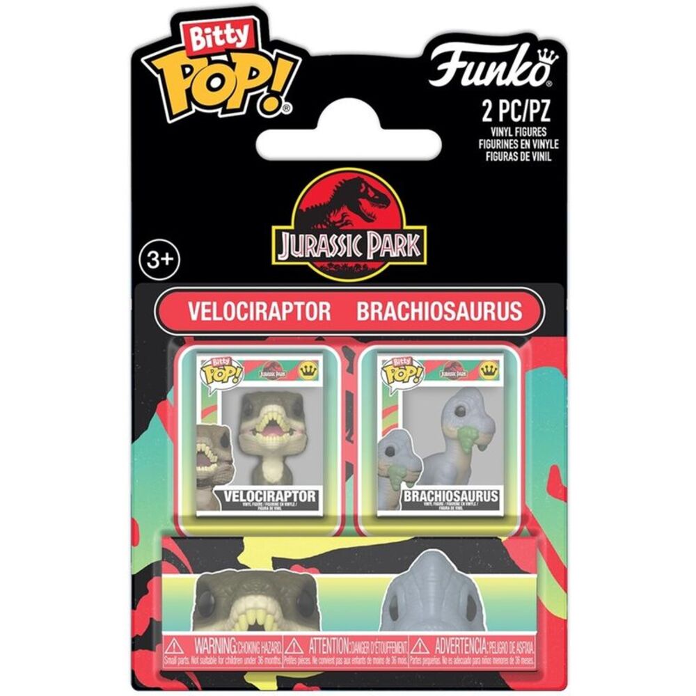 Funko Bitty POP! Jurassic Park 2-Pack - Raptor & Brachiosaurus  COLLECTIBLES